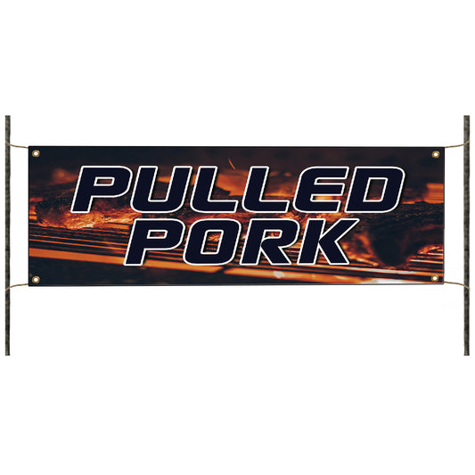 Pulled pork vinyl printed banner sign