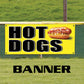 Hot dogs vinyl printed banner sign