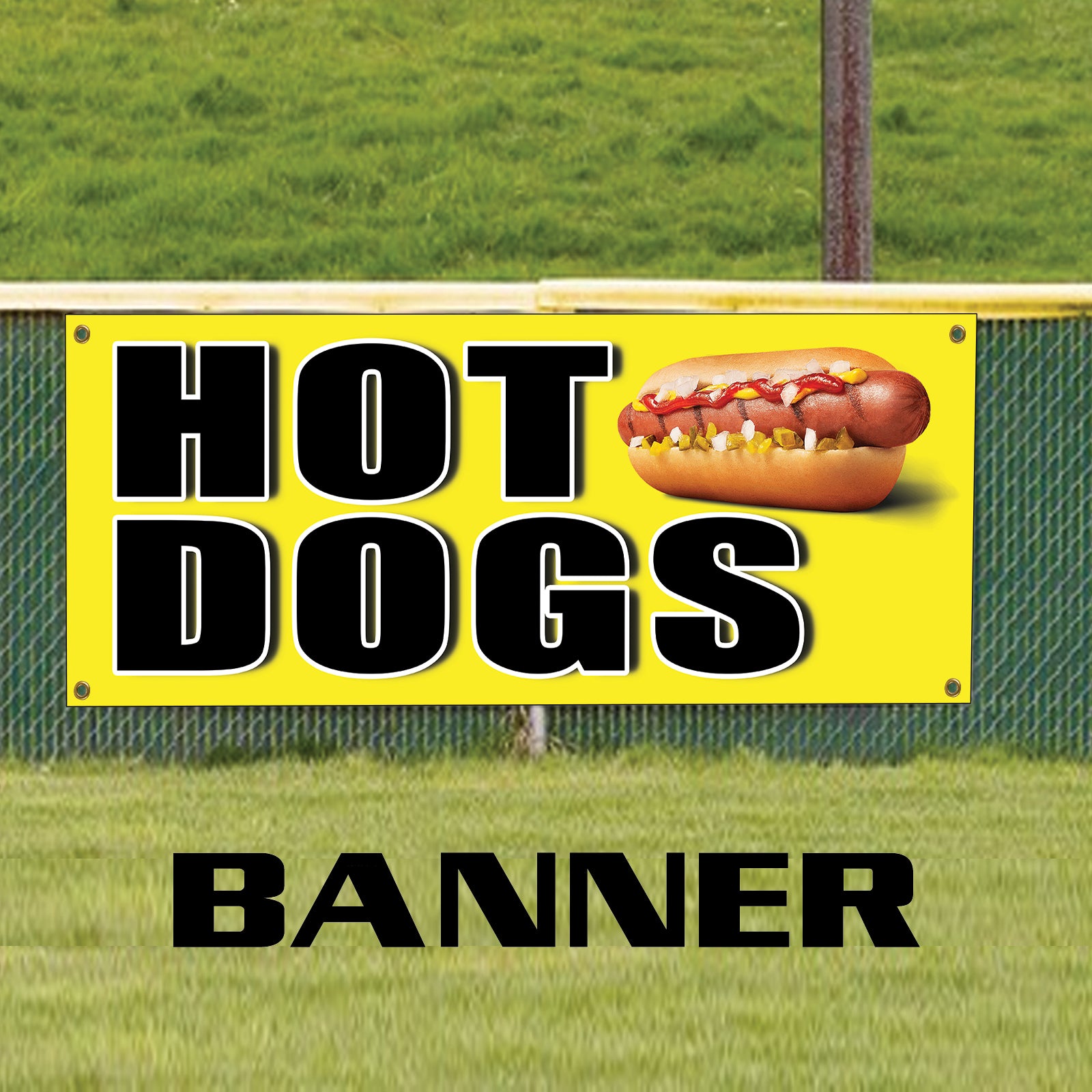 Hot dogs vinyl printed banner sign