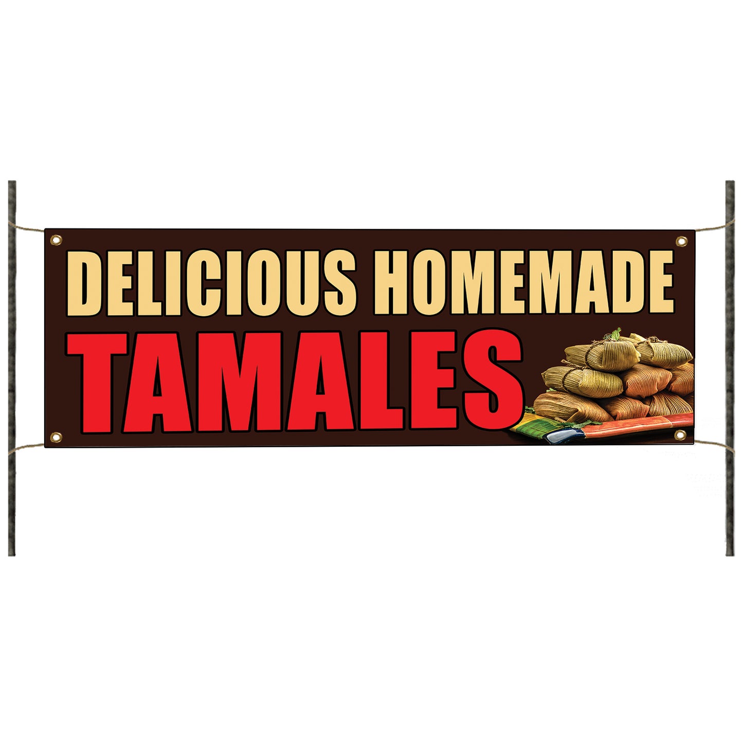 Delicious homemade tamales vinyl printed banner sign