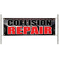 Collision repair vinyl printed banner sign