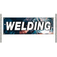 Welding vinyl printed banner sign