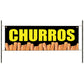 Churros vinyl printed banner sign