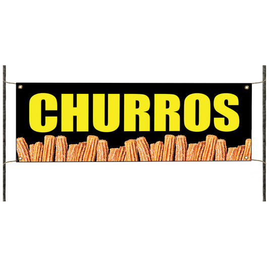 Churros vinyl printed banner sign