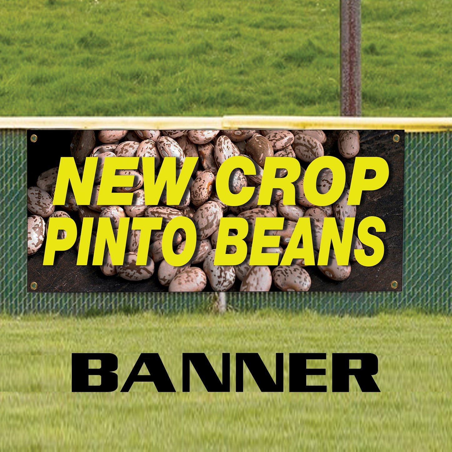 New crop pinto beans vinyl printed banner sign