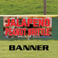 Jalapeno peanut brittle vinyl printed banner sign