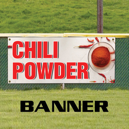 Chili powder vinyl printed banner sign