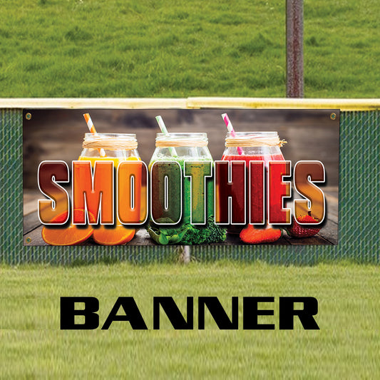 Smoothies vinyl printed banner sign