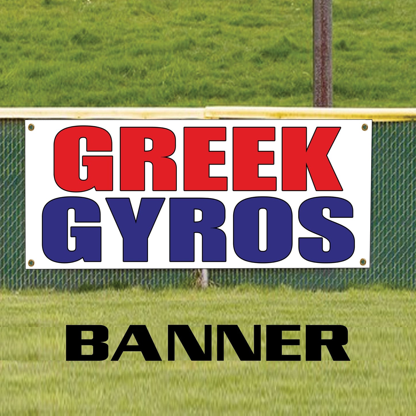 Greek gyros vinyl printed banner sign