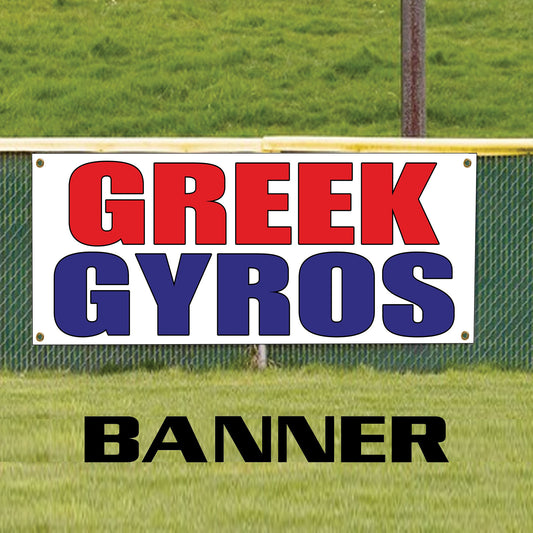 Greek gyros vinyl printed banner sign