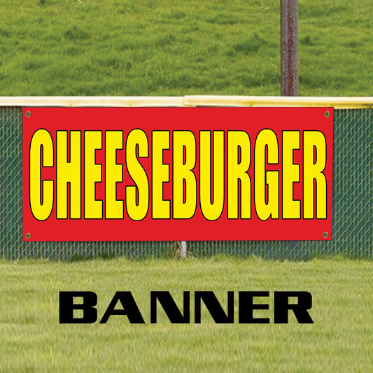 Cheeseburger vinyl printed banner sign