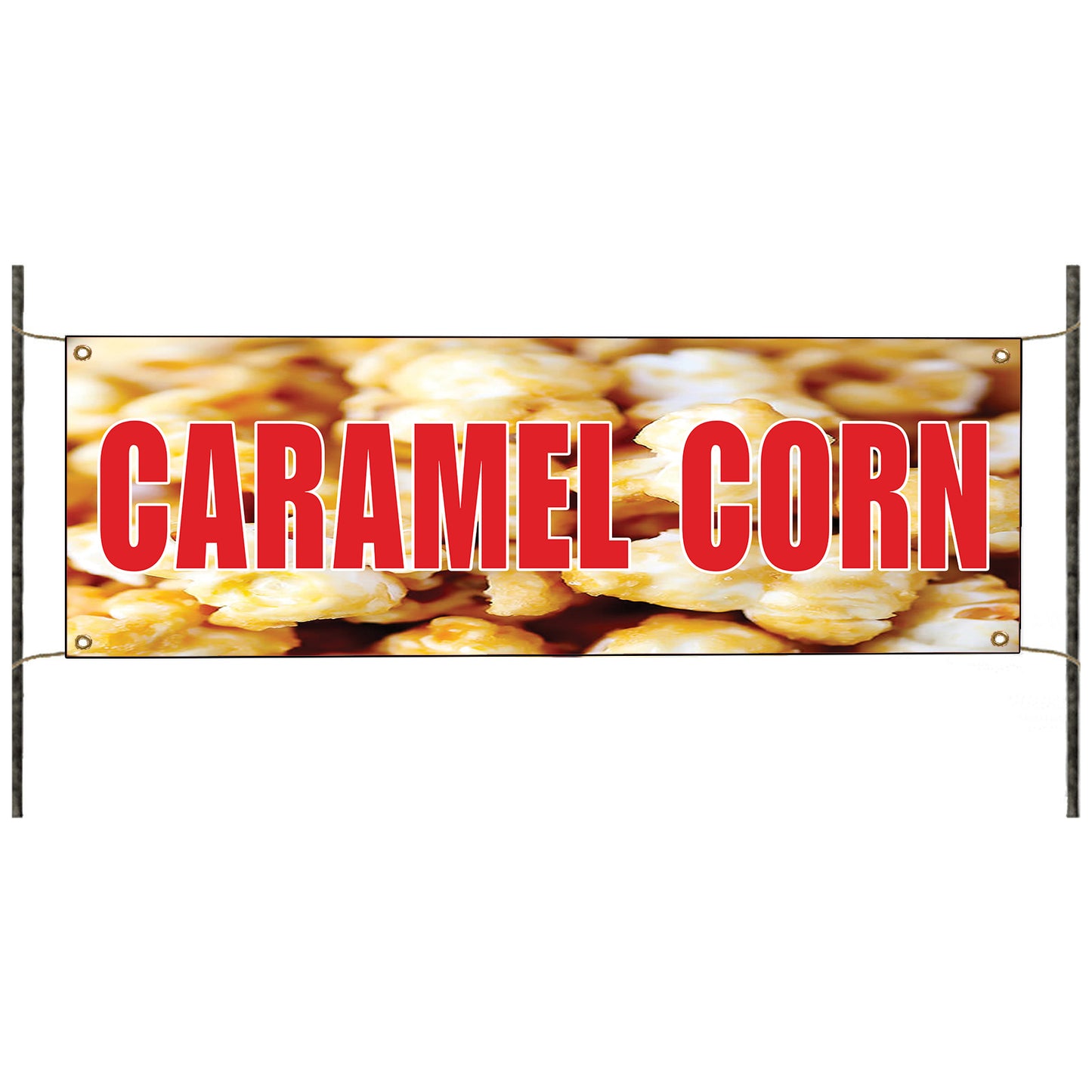 Caramel corn vinyl printed banner sign