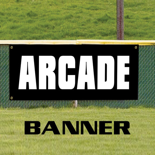 Arcade vinyl printed banner sign