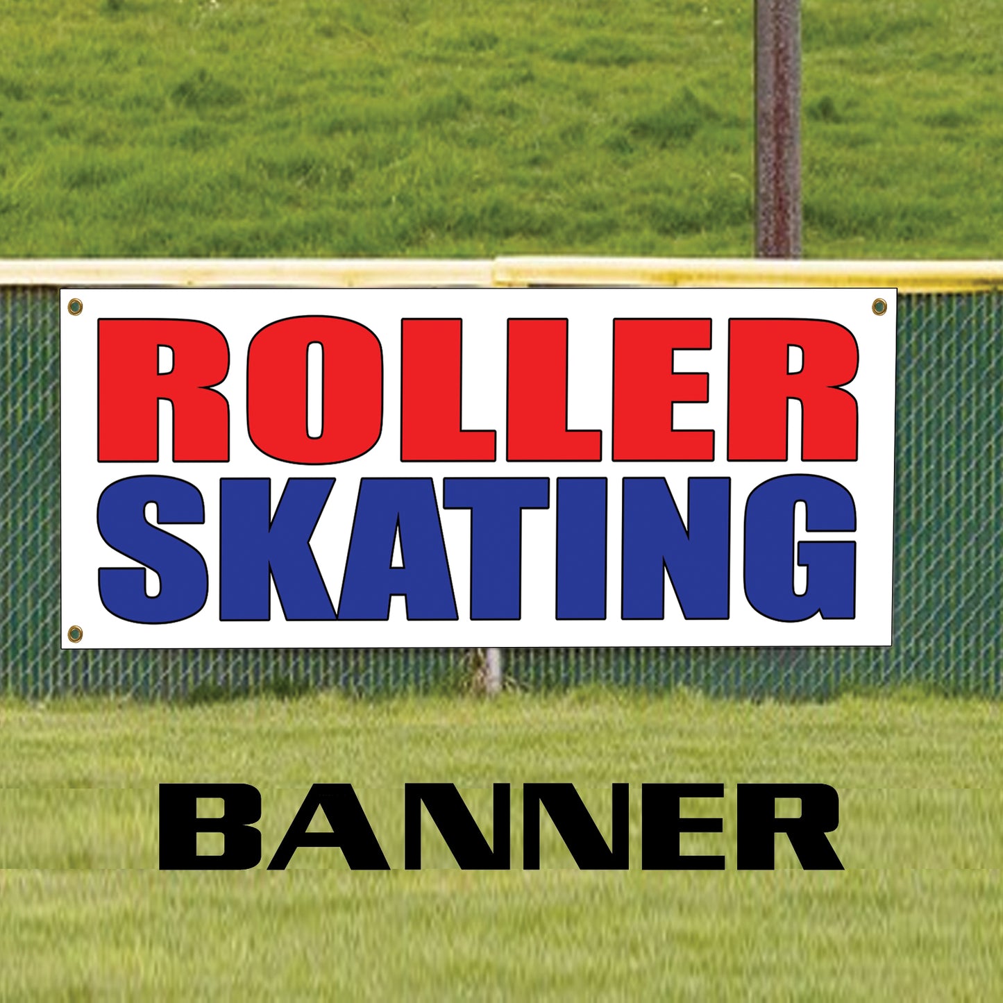 Roller skating vinyl printed banner sign