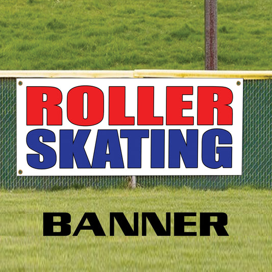 Roller skating vinyl printed banner sign