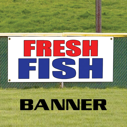 Fresh fish vinyl printed banner sign