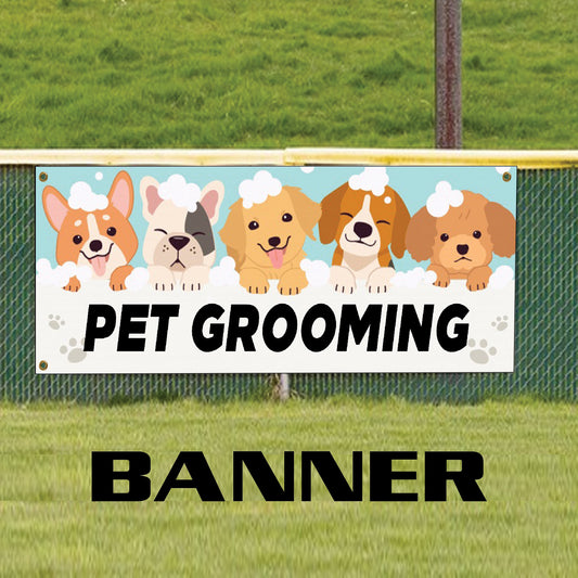 Pet Grooming vinyl printed banner sign