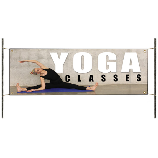 Yoga classes vinyl printed banner sign
