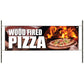 Wood fired pizza vinyl printed banner sign