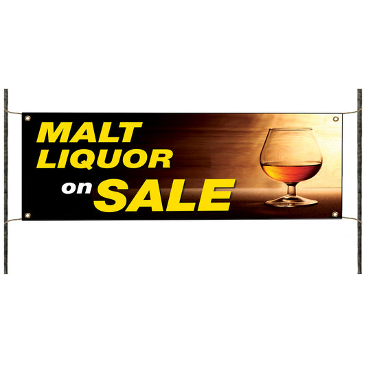 Malt Liquor On Sale Vinyl Banner Sign