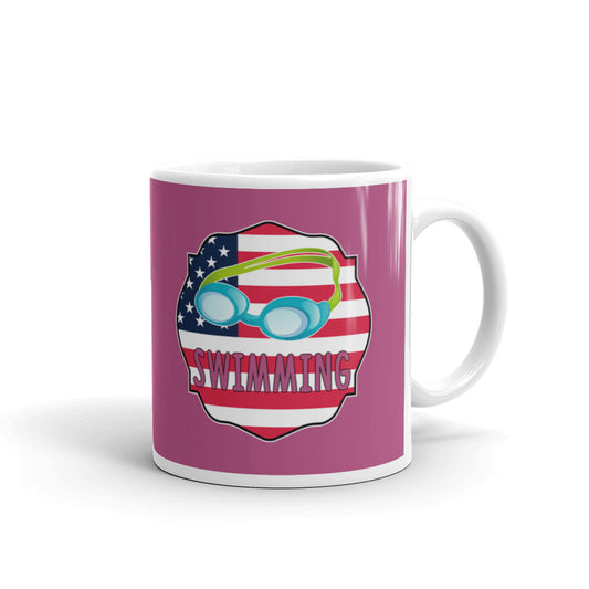 Swimming Accessories Preppy American Pride Coffee Tea Ceramic Mug/Cup