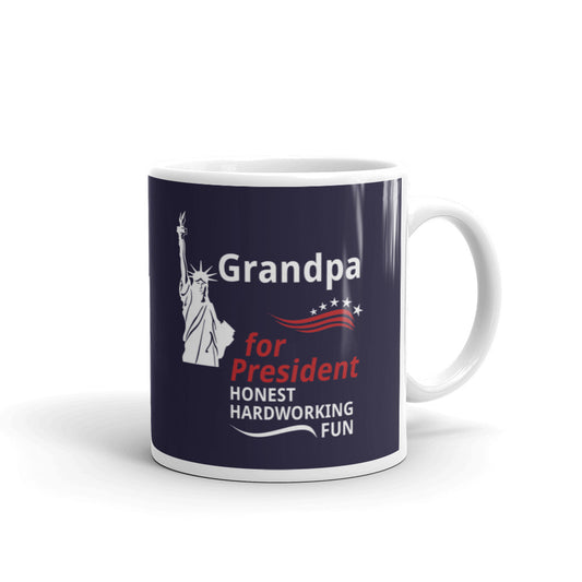Grandpa For President Statue of Liberty Coffee Tea Ceramic Mug/Cup