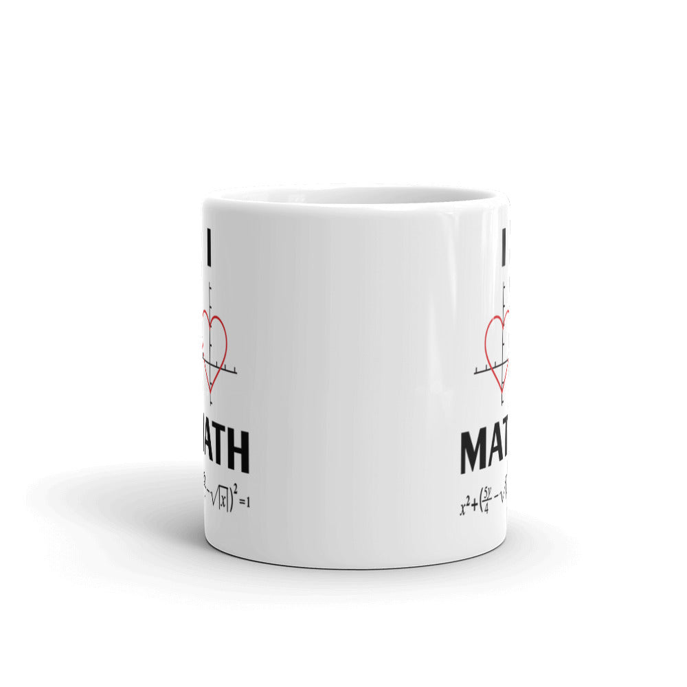 I Love Math Heart Coffee Tea Ceramic Mug/Cup