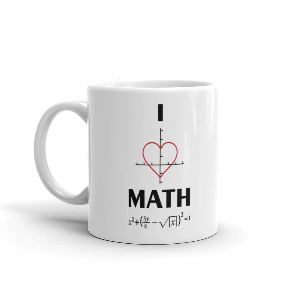 I Love Math Heart Coffee Tea Ceramic Mug/Cup