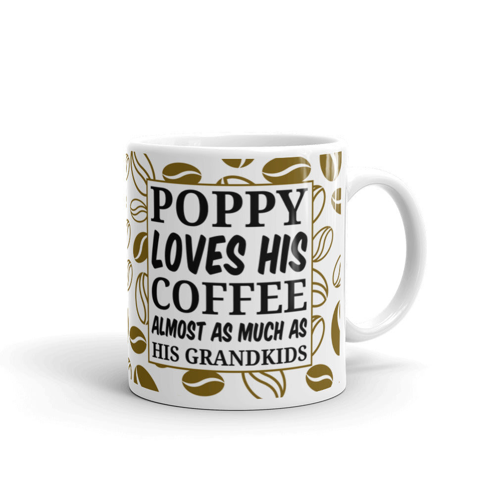 Poppy Loves His Coffee And Grandkids Coffee Tea Ceramic Mug/Cup