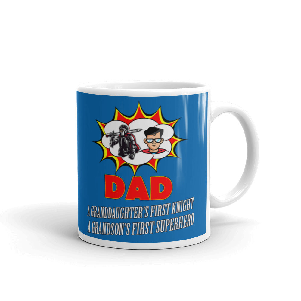 Dad Daughter's First Knight Son's First Superhero Coffee Tea Ceramic Mug/Cup