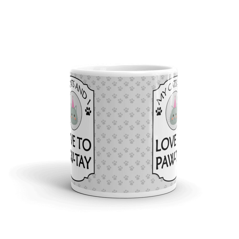 My Cats And I Love To Paw-tay Coffee Tea Ceramic Mug/Cup