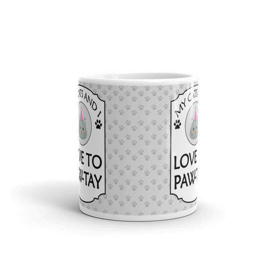 My Cats And I Love To Paw-tay Coffee Tea Ceramic Mug/Cup