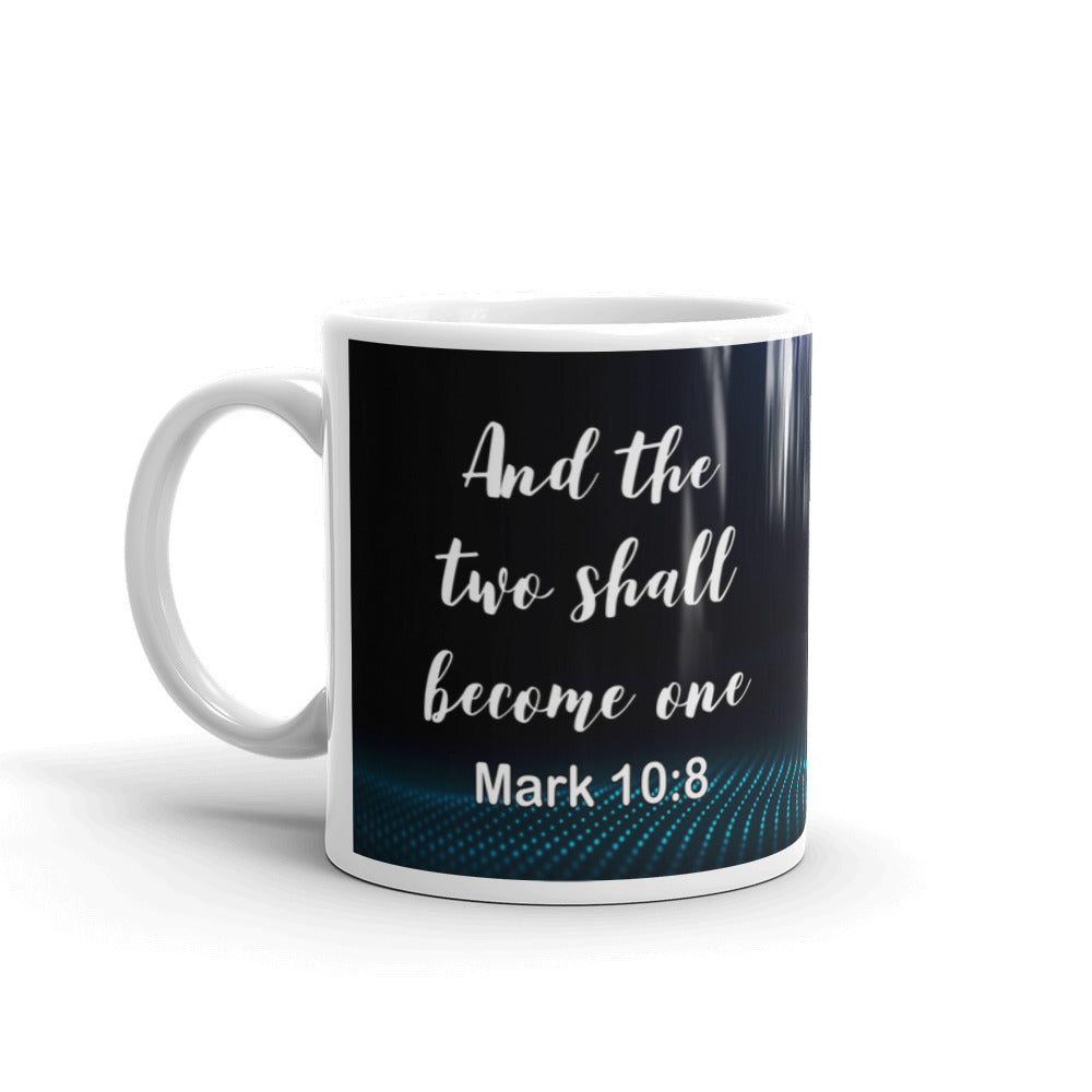 And The Two Shall Become One Christian Bible Verse Coffee Tea Ceramic Mug/Cup