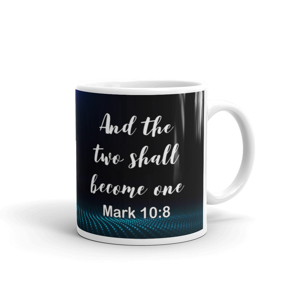And The Two Shall Become One Christian Bible Verse Coffee Tea Ceramic Mug/Cup