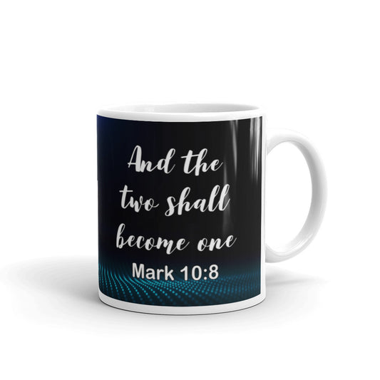 And The Two Shall Become One Christian Bible Verse Coffee Tea Ceramic Mug/Cup