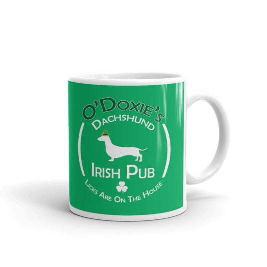 St Patrick's Day O'Dodie's Dachshund Irish Coffee Tea Ceramic Mug/Cup