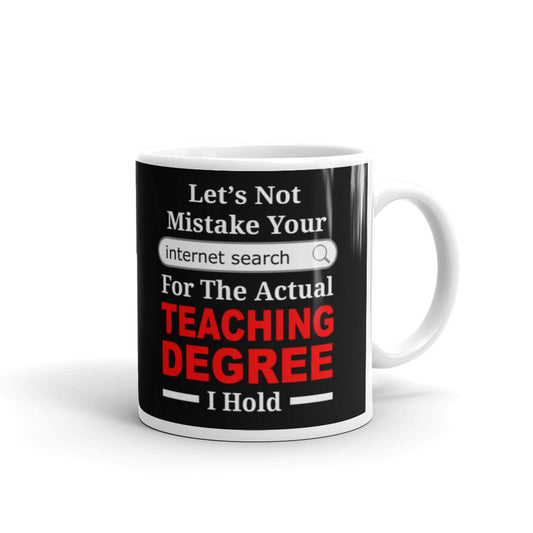 Let's Not Mistake Your Internet Search Coffee Tea Ceramic Mug/Cup