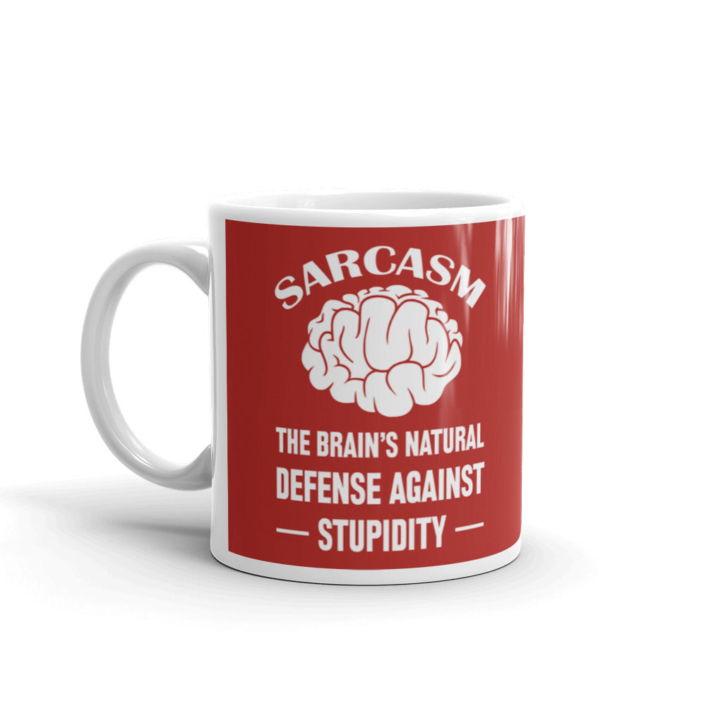 Sarcastic Gifts Sarcasm The Brain's Natural Defense Coffee Tea Ceramic Mug/Cup