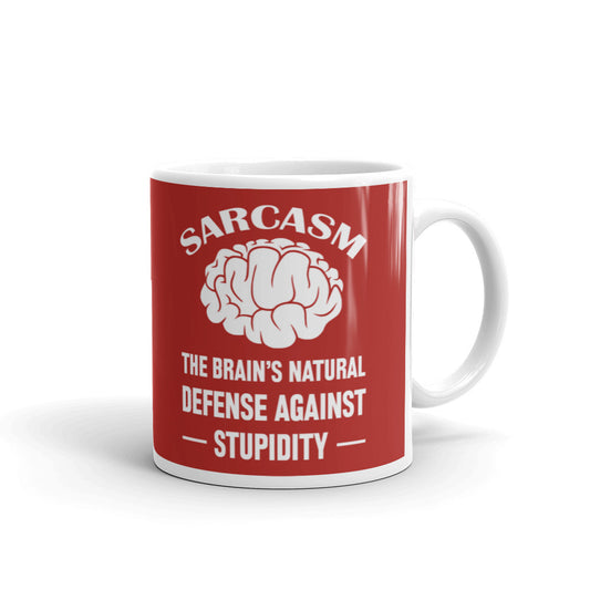 Sarcastic Gifts Sarcasm The Brain's Natural Defense Coffee Tea Ceramic Mug/Cup