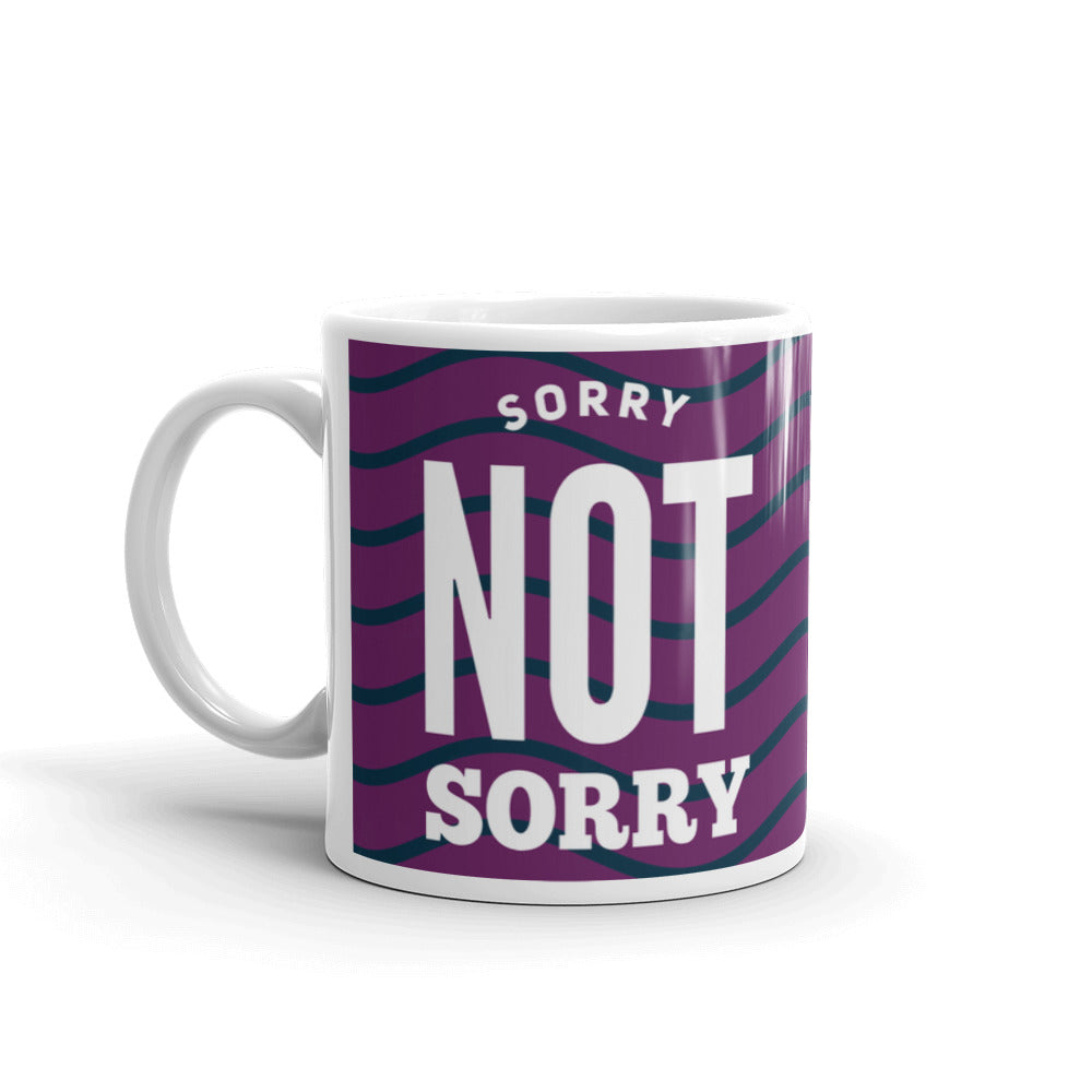 Sorry Not Sorry Hipster Sarcasm Gifts Coffee Tea Ceramic Mug/Cup