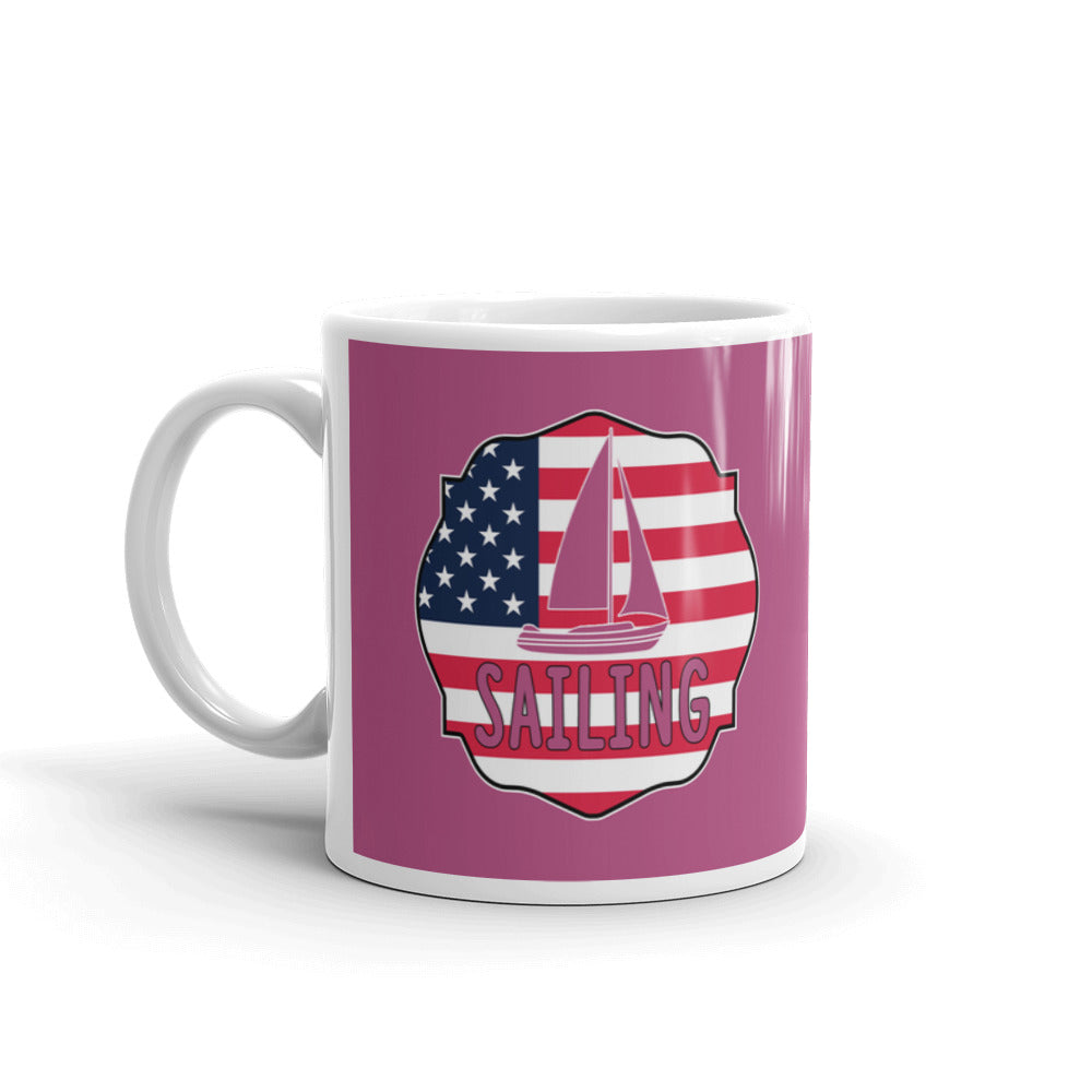 Sailing Accessories Preppy American Pride Sailing Coffee Tea Ceramic Mug/Cup