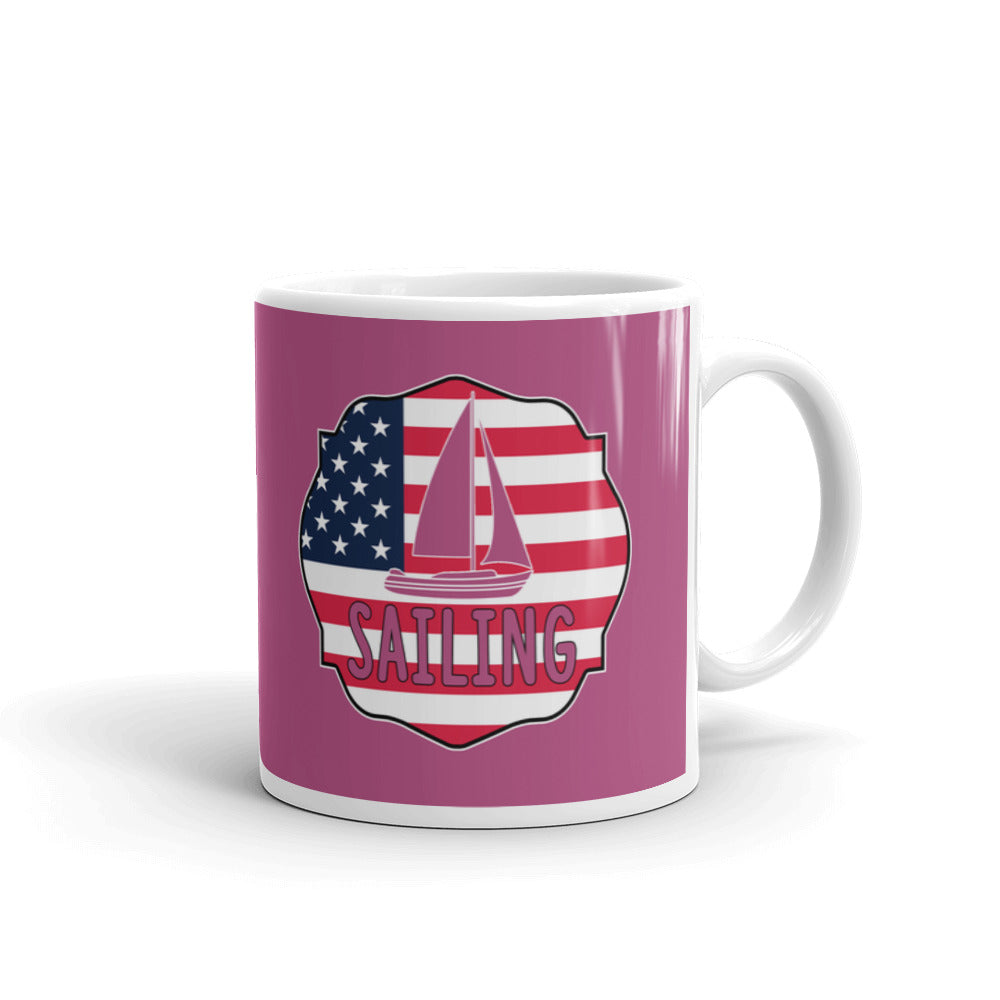 Sailing Accessories Preppy American Pride Sailing Coffee Tea Ceramic Mug/Cup