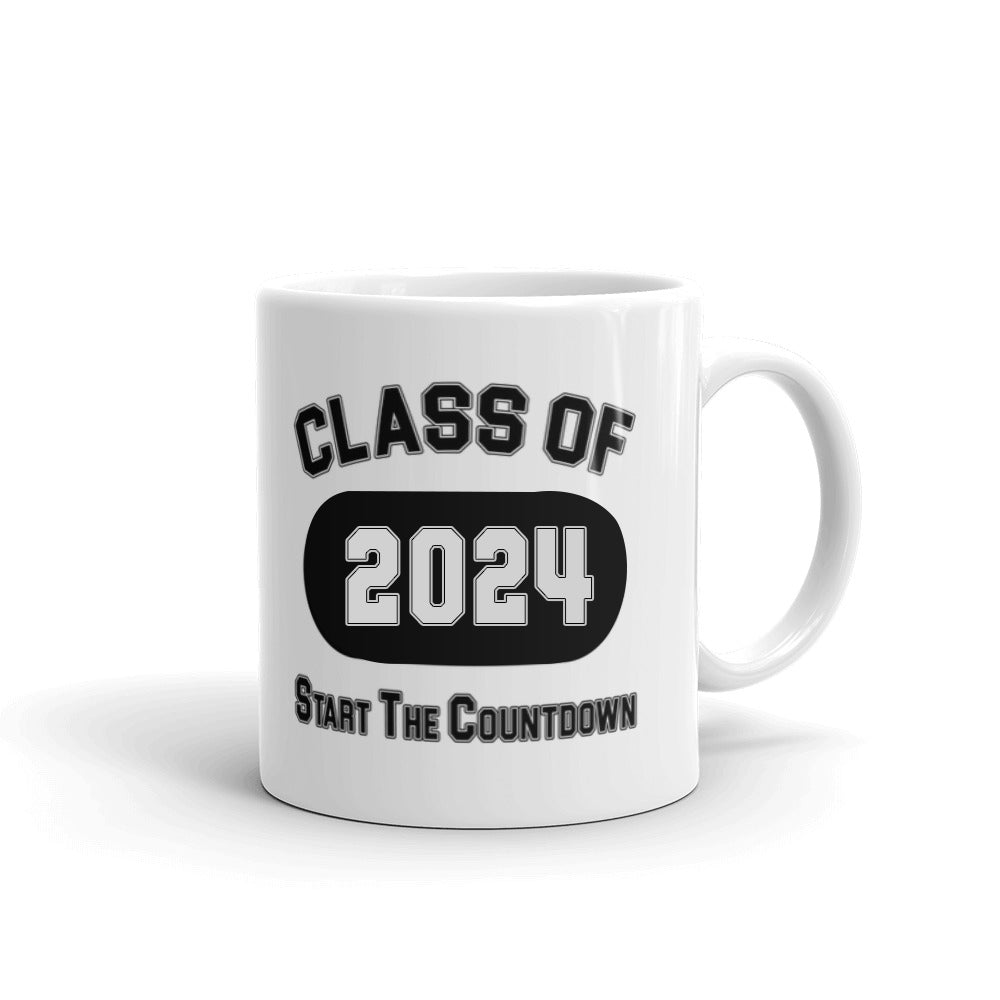 Class of 2024 Graduation School Start The Countdown Coffee Tea Ceramic Mug/Cup
