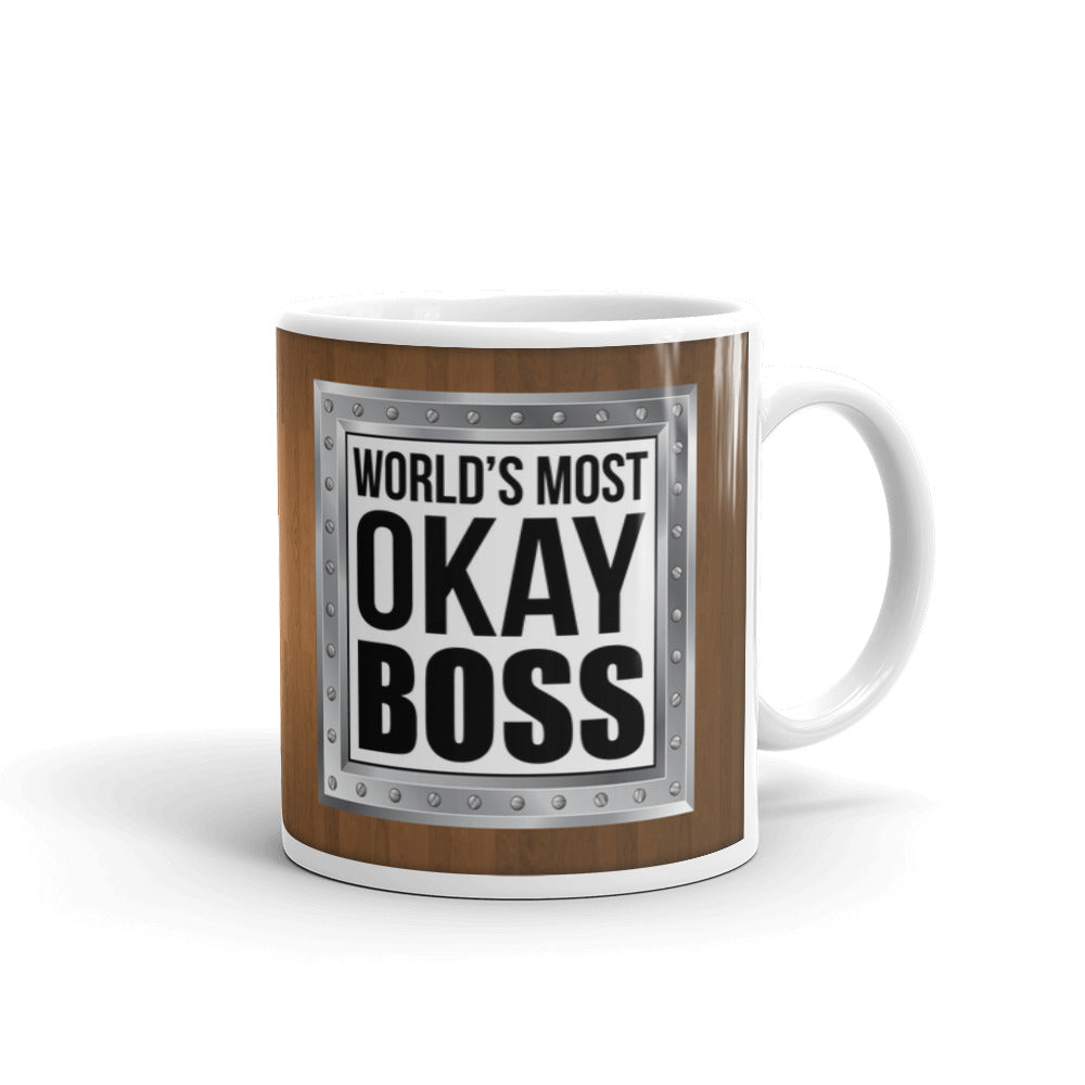 World's Most Okay Boss Management Coffee Tea Ceramic Mug/Cup