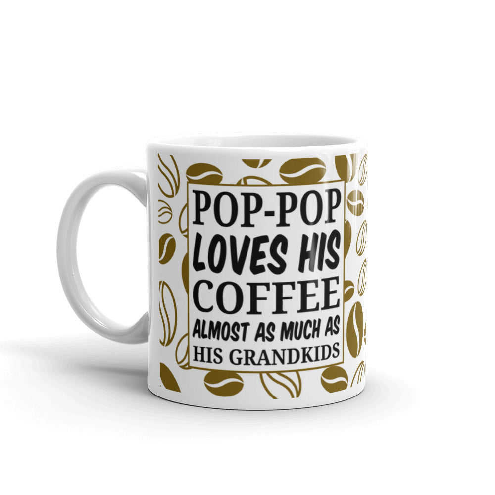 Pop-Pop Loves Coffee And Grand kids Coffee Tea Ceramic Mug/Cup