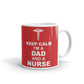 Keep Calm I'm a Dad And a Nurse Nurse Gifts Coffee Tea Ceramic Mug/Cup
