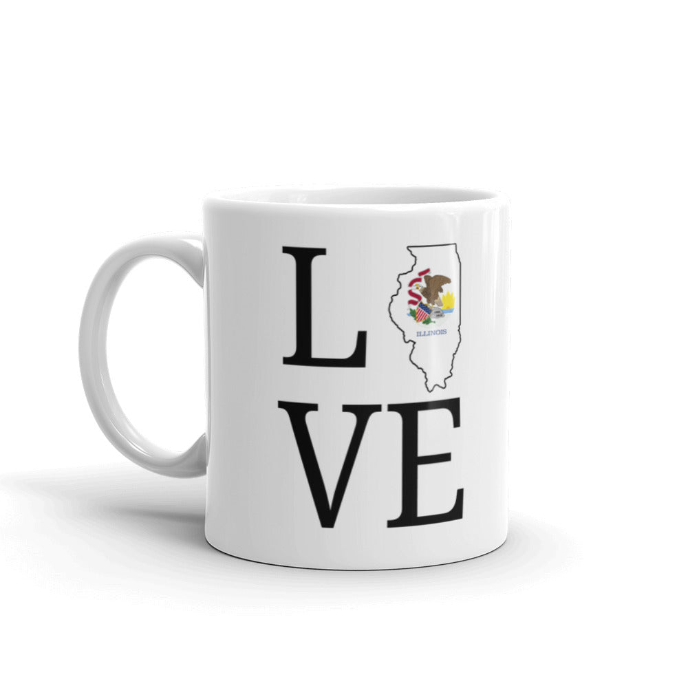 State Pride Illinois Love Prairie State Chicago Coffee Ceramic Mug