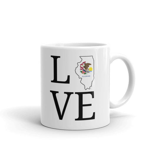 State Pride Illinois Love Prairie State Chicago Coffee Ceramic Mug