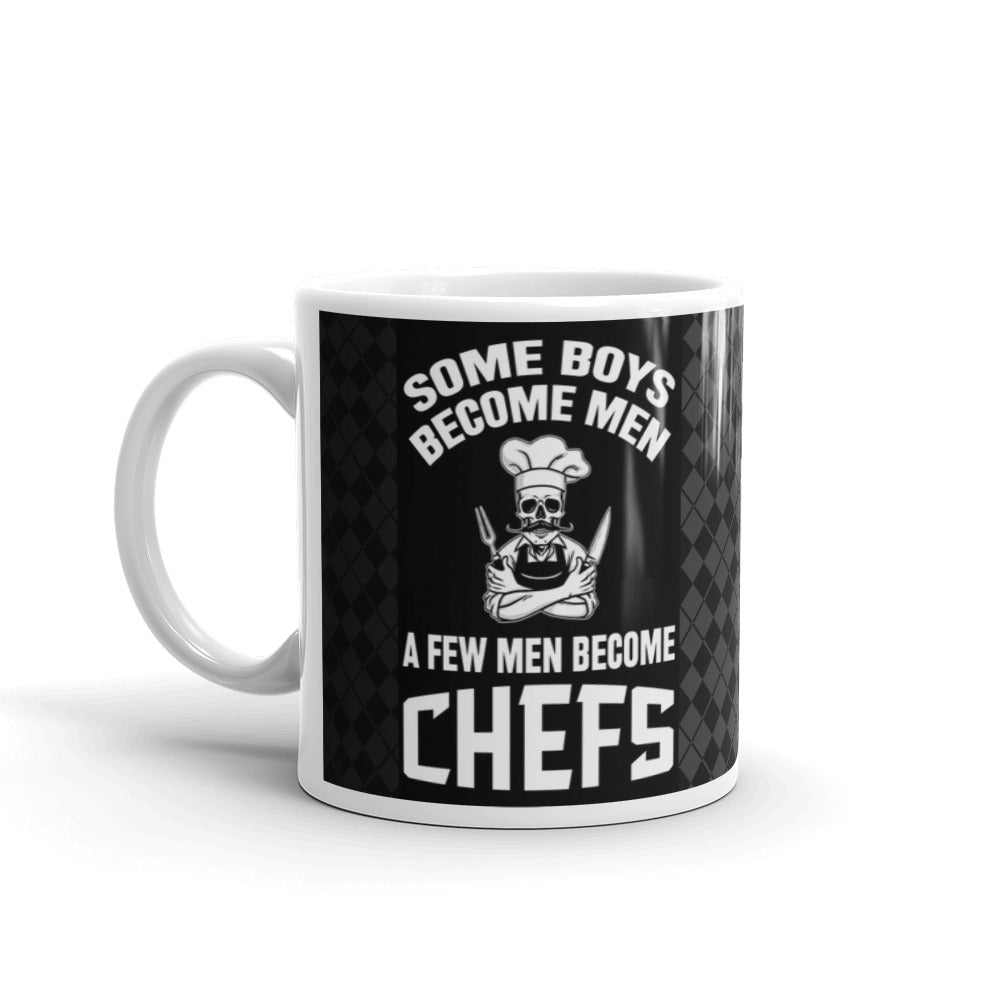 Some Boys Become Men A Few Men Become Chefs Dad Coffee Tea Ceramic Mug/Cup