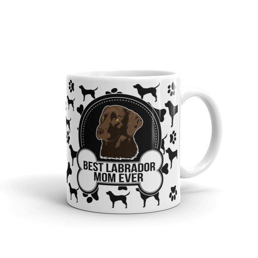 Best Labrador Mom Ever Paw Pattern Coffee Tea Ceramic Mug/Cup Gifts